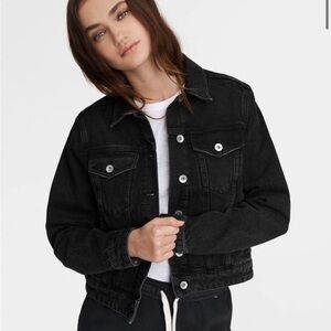Rag & Bone Nico Denim Jacket Black Size Small NWOT